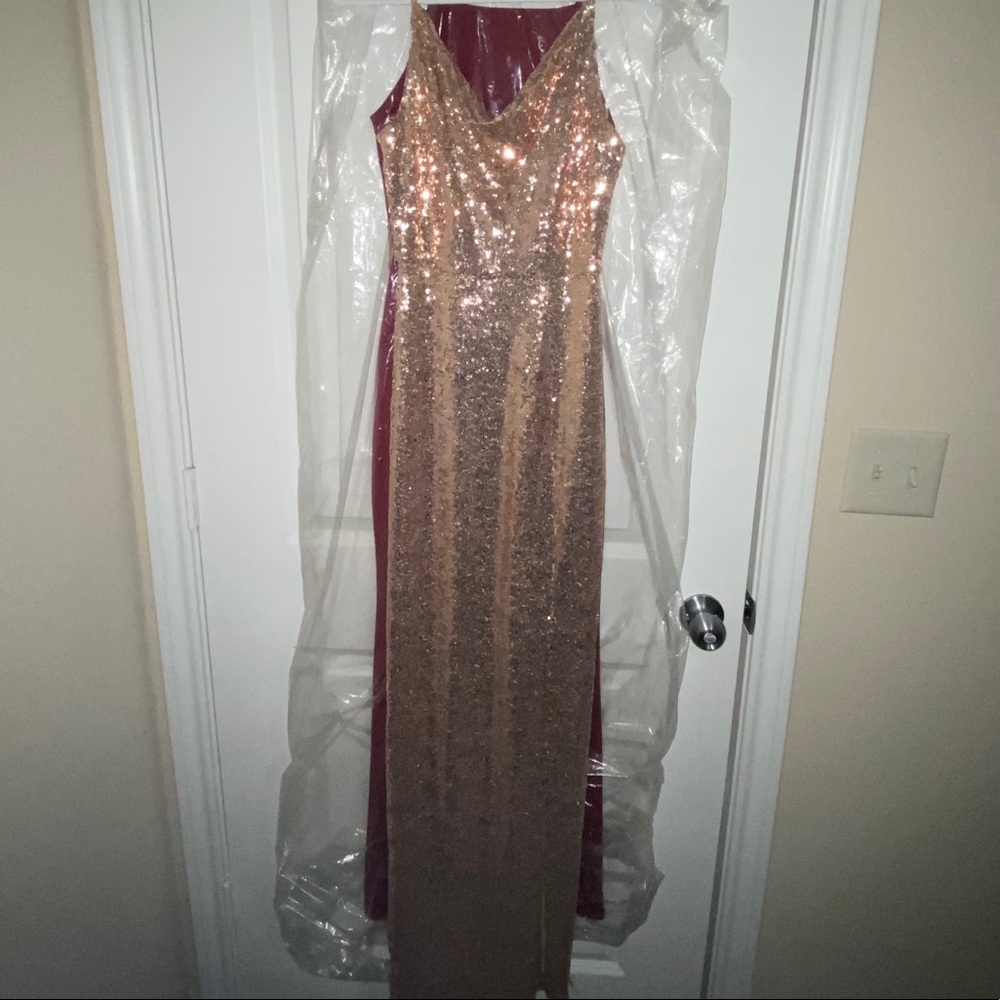 Gold formal dress